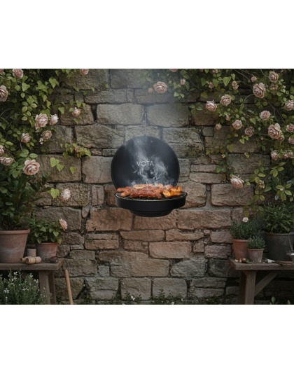 Wall Mounted Charcoal Firepit &amp; Grill - The Space-Saving Range