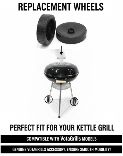 Professional Ceramic Grill - Wheels (Spare Part)