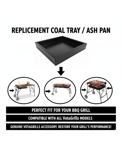 Rustic Garden Grill - Charcoal Box old style (Spare part)