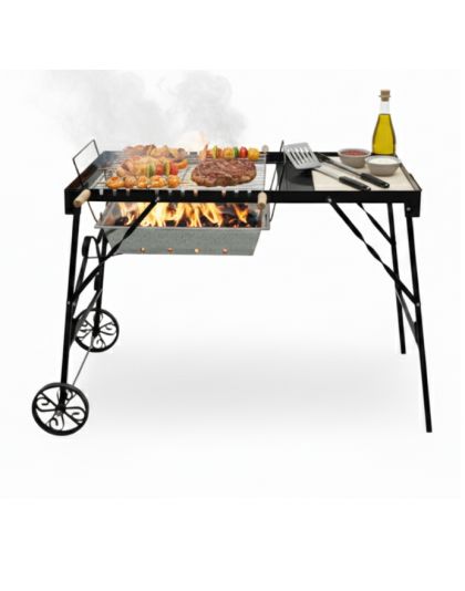 Rustic Garden Grill With Serving Rack (€RO Dynamic) Easy Grill Edition